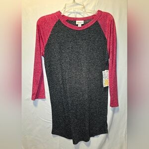 LuLaRoe Pink and Gray Top